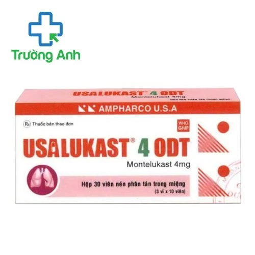 Usalukast 4 ODT Ampharco USA - Dự phòng và điều trị hen phế quản mạn tính