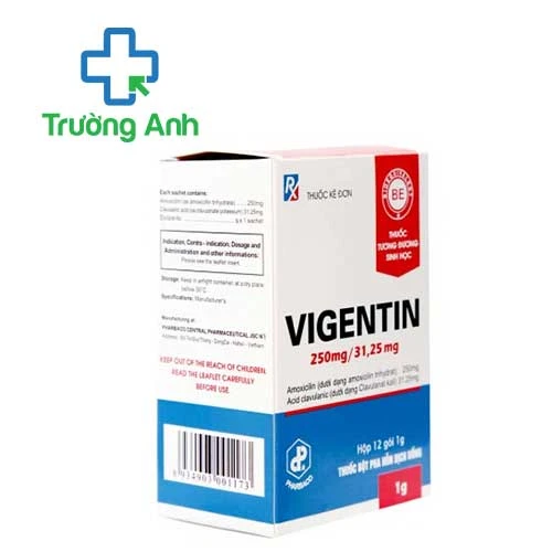 Vigentin 250mg/31,25mg Pharbaco (bột)- Thuốc điều trị nhiễm khuẩn