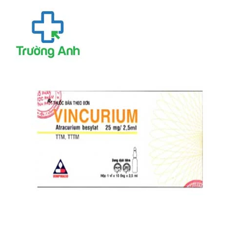Vincurium 25mg/2,5ml Vinphaco - Thuốc gây mê hiệu quả