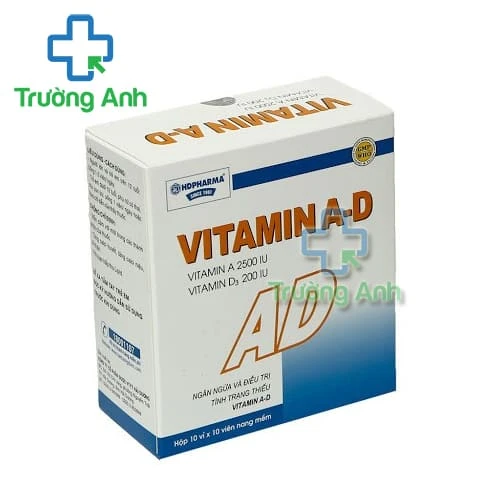 Vitamin A-D 2500IU/200IU HD Pharma - Ngăn ngừa và điều trị tình trạng thiếu Vitamin A-D