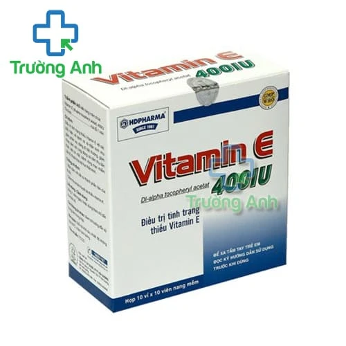 Vitamin E 400IU HD Pharma - Thuốc điều trị và phòng thiếu vitamin E