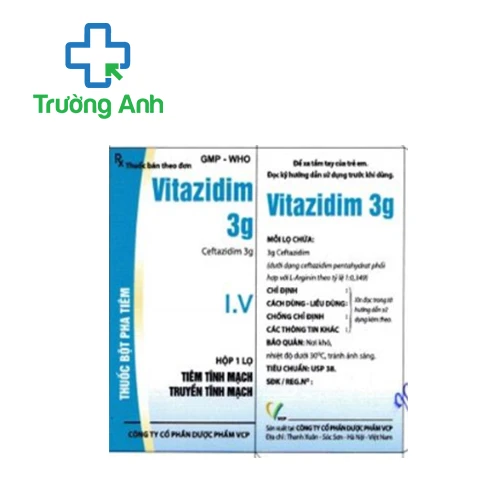 Vitazidim 3g VCP - Thuốc điều trị nhiễm khuẩn nặng hiệu quả