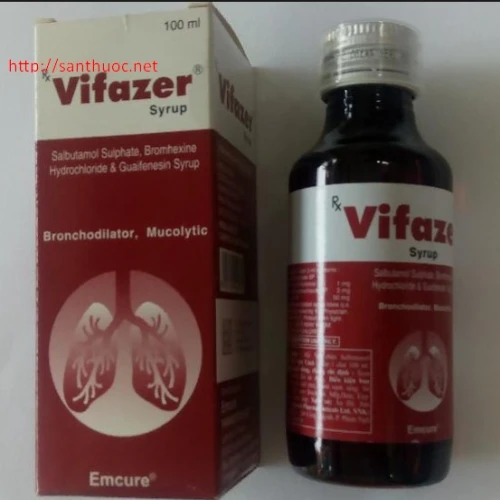 Vifazer Syr.100ml - Thuốc giúp điều trị các bệnh đường hô hấp hiệu quả của Ấn Độ