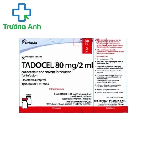 Tadocel 80mg/2ml - Thuốc điều trị ung thư hiệu quả của Actavis
