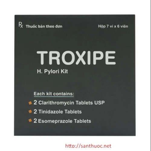 Troxipe Kit - Thuốc điều trị viêm loét dạ dày, tá tràng hiệu quả của Ấn Độ