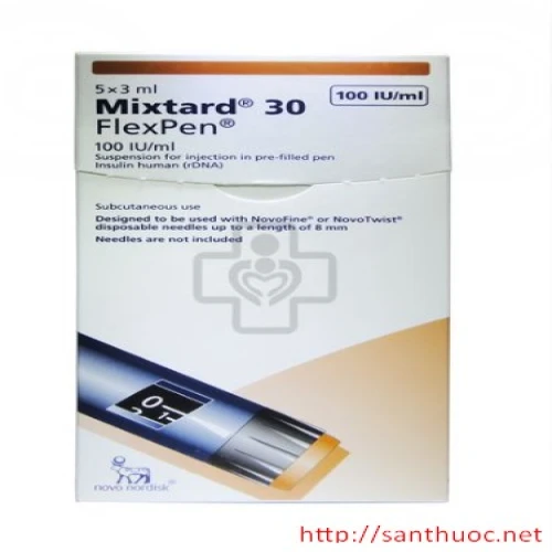 Mixtard 30 Flexpen 100IU/ml 3ml - Thuốc điều trị đái tháo đường hiệu quả