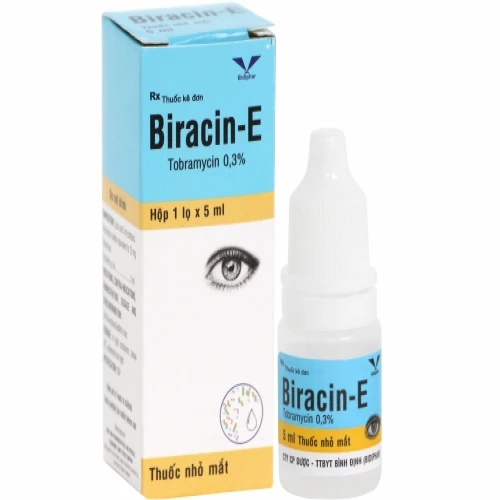 Biracin - E - Dung dịch nhỏ mắt trị nhiễm khuẩn của Bidiphar 1