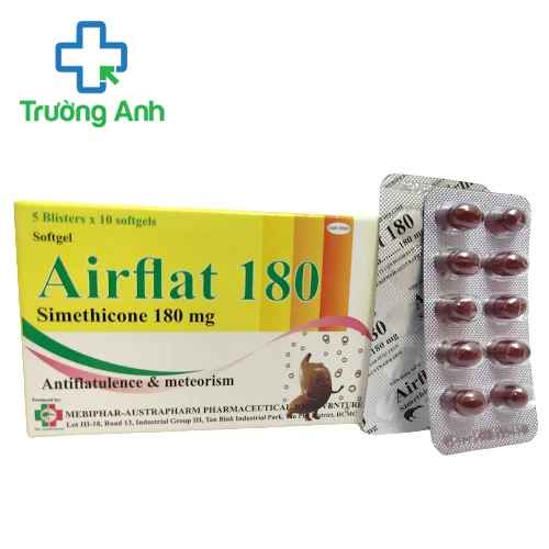 Airflat 180mg - Thuốc điều trị đầy hơi, chướng bụng hiệu quả