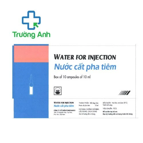 Water for injection 10ml Pymepharco - Nước cất pha tiêm