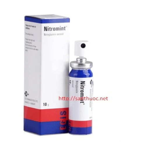 Nitromint (dạng xịt) - Thuốc điều trị các bệnh tim mạch hiệu quả của Hung Ga Ry