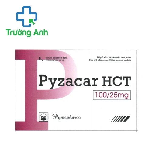 Pyzacar HCT 100/25mg - Điều trị tăng huyết áp của Pymepharco