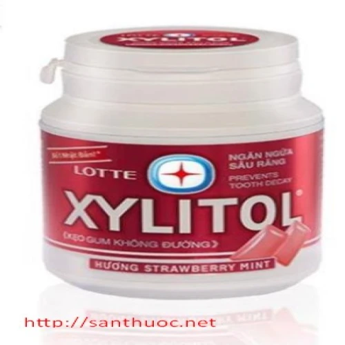 Xylitol Strawberry Mint bolte - Keo cao su chống sâu răng hiệu quả