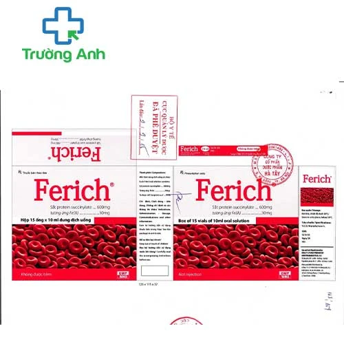 Ferich - Thuốc trị thiếu máu do thiếu sắt hiệu quả của Hataphar