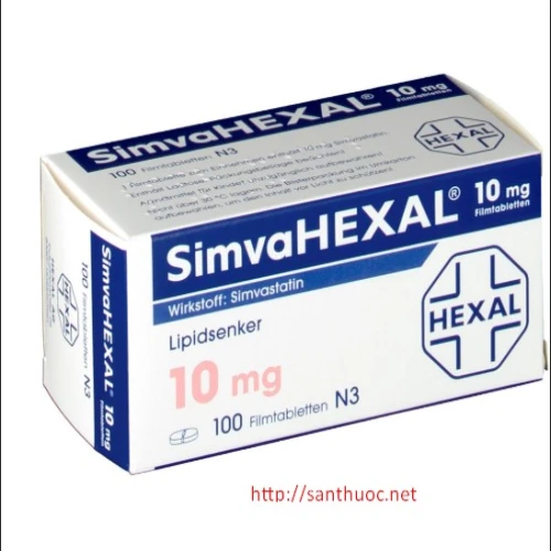 SimvaHexal 10mg - Thuốc giúp hạ mỡ máu hiệu quả