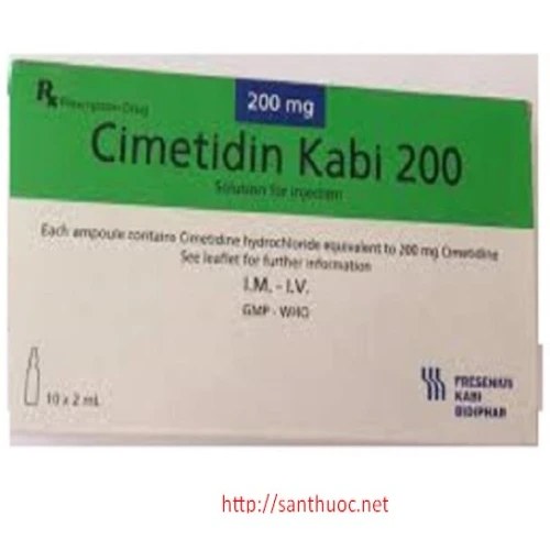 Cimetidin Kabi 200mg/2ml - Thuốc điều trị viêm loét dạ dày, tá tràng hiệu quả