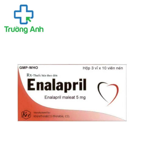 Enalapril - Thuốc điều trị tăng huyết áp, suy tim của Khapharco