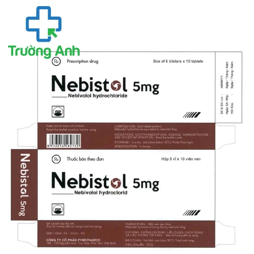 Nebistol 5mg - Điều trị tăng huyết áp, suy tim của Pymepharco