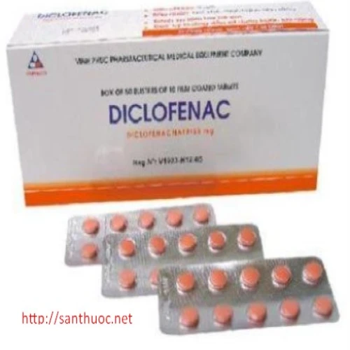 Diclofenac 50mg Vinphaco - Thuốc điều trị viêm đau xương khớp hiệu quả