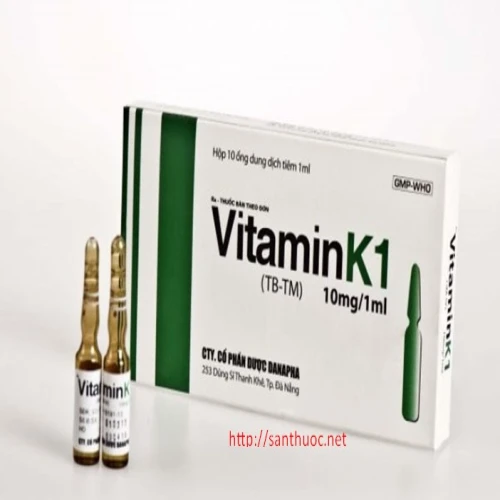 Vitamin K1 10mg/1ml Danapha - Thuốc phòng xuất huyết não