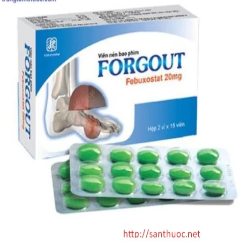 Forgout 20mg - Thực phẩm chức năng hỗ trợ điều trị bệnh gout hiệu quả