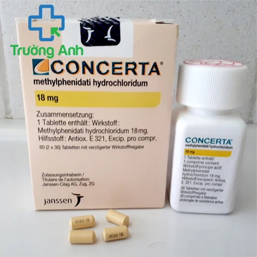 Concerta 18mg - Thuốc điều trị rối loạn tăng động của Janssen