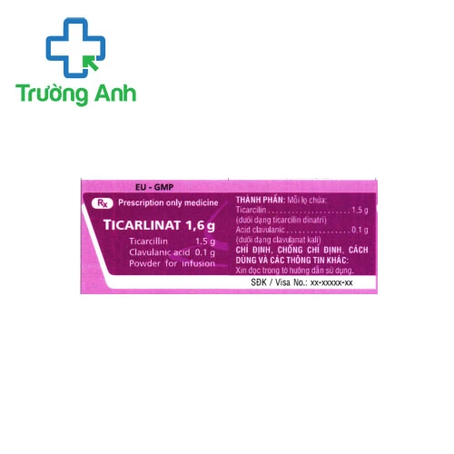 TICARLINAT 1,6G - Thuốc điều trị nhiễm khuẩn của Imexpharm