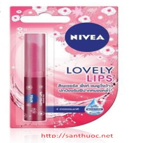Son Nivea Lovely Lips (hồng đậm) - Giúp dưỡng môi hiệu quả