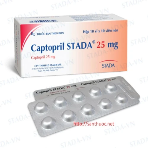 Captopril Stada 25 mg - Thuốc điều trị huyết áp cao hiệu quả