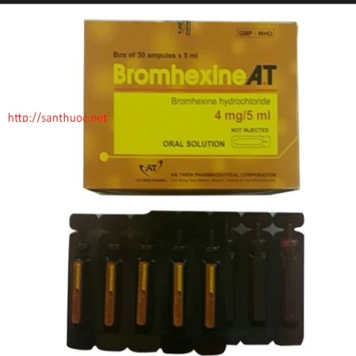 Bromhexine A.T ống 5ml - Thuốc giúp điều trị nhiễm khuẩn đường hô hấp hiệu quả