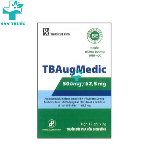 TBAugMedic 500mg/62,5mg - Amoxicilin 500mg + Acid Clavulanic 62,5mg Pharbaco