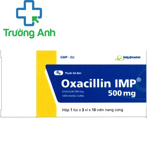 Oxacillin IMP 500mg - Thuốc trị nhiễm khuẩn hô hấp của Imexpharm