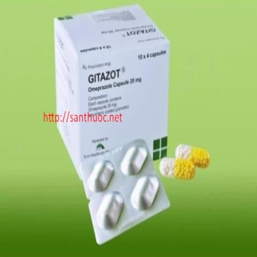 Gitazot 20mg - Thuốc điều trị viêm loét dạ dày, tá tràng hiệu quả