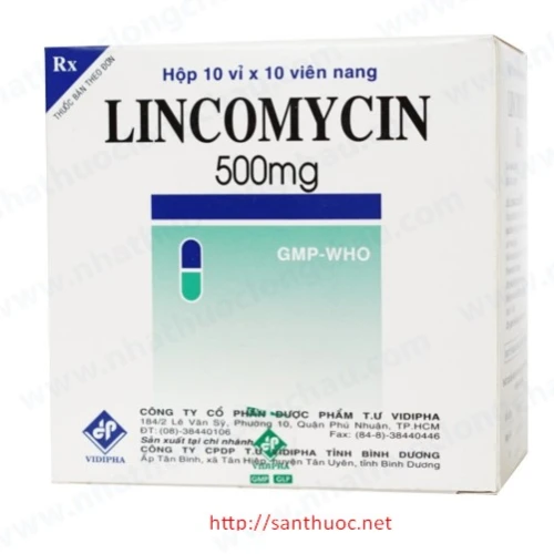 Lincomycin Cap.500mg Vidipha - Thuốc điều trị nhiễm trùng đường hô hấp hiệu quả