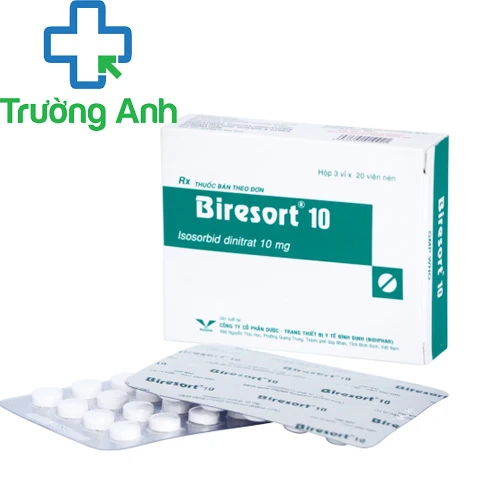 Biresort 10 -Thuốc phòng, điều trị cơn đau thắt ngực của Bidiphar