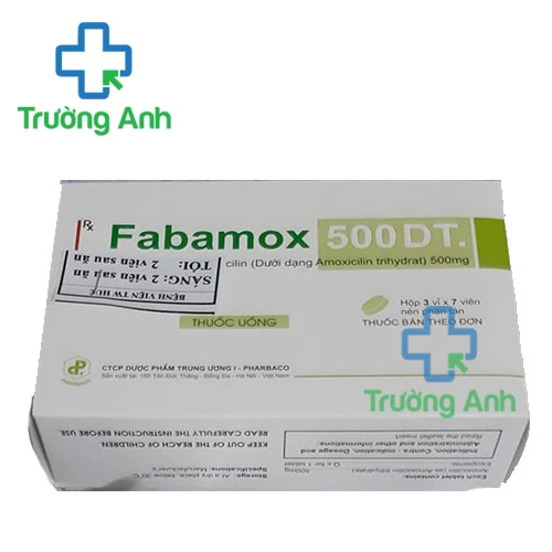 Fabamox 500 DT - Thuốc điều trị bệnh nhiễm khuẩn của Pharbaco