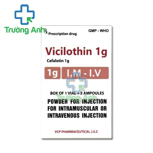 Vicilothin 1g VCP - Thuốc kháng sinh điều trị nhiễm khuẩn