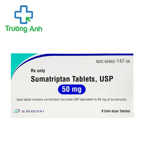 Sumatriptan Tablets 50mg - Điều trị đau nửa đầu của Aurobindo