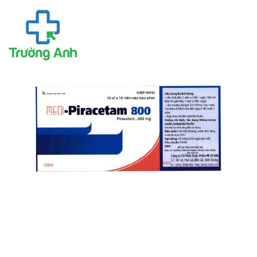 Medi-Piracetam 800 - Thuốc điều trị tâm thần hiệu quả của MEDISUN