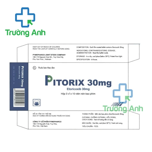 Pitorix 30mg - Thuốc điều trị viêm xương khớp của Pymepharco