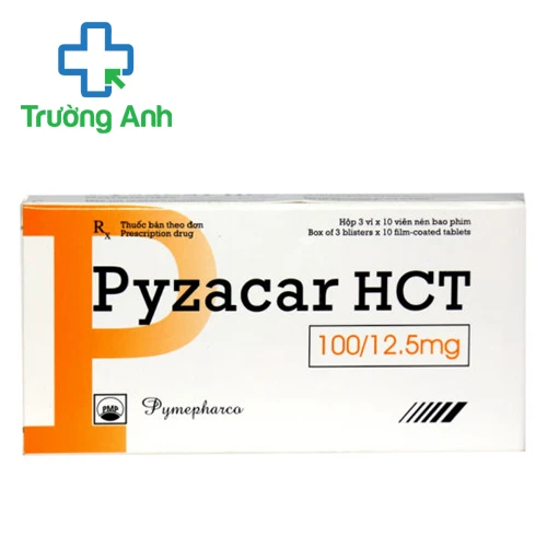Pyzacar HCT 100/12,5mg - Điều trị tăng huyết áp của Pymepharco