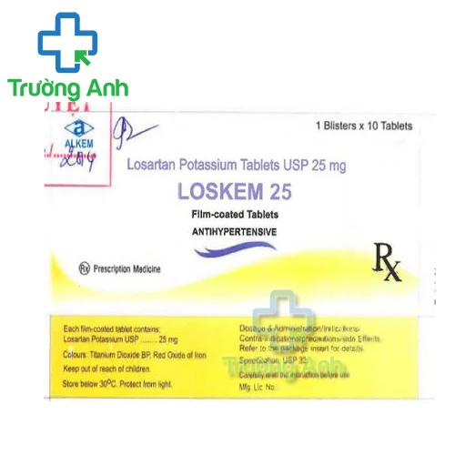 Loskem 25 - Thuốc điều trị cao huyết áp hiệu quả của Ấn Độ