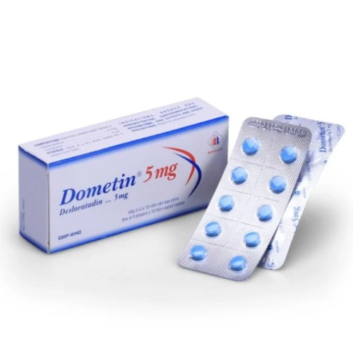 Dometin 5mg - Thuốc điều trị viêm mũi dị ứng, mề đay của Domesco