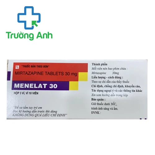 Menelat 30 - Thuốc điều trị bệnh trầm cảm của Torrent Pharma
