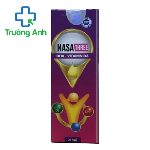 Nasa Three DHA-Vitamin D3 - Hỗ trợ điều trị còi xương ở trẻ