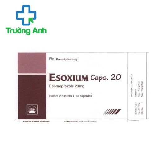 Esoxium caps 20 - Thuốc điều trị các bệnh dạ dày, tá tràng