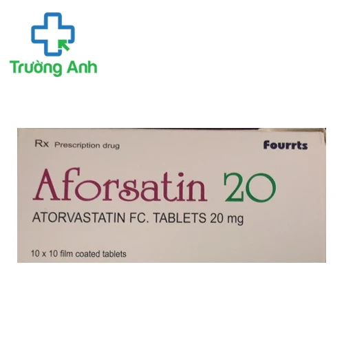Aforsatin 20mg - Thuốc điều trị mỡ máu cao của Ấn Độ