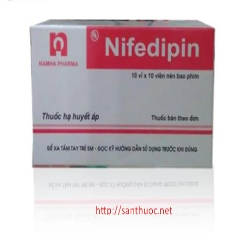 Nifedipin 10mg Nam Hà - Thuốc điều trị đau thắt ngực hiệu quả