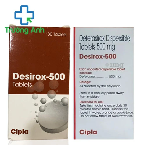 Desirox-500 - Thuốc điều trị dư thừa sắt mãn tính của Cipla