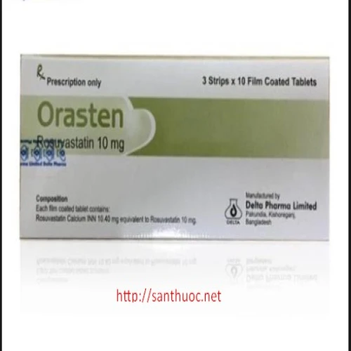 Orasten Rosuvastatin 10 mg - Thuốc phòng huyết khối động mạch hiệu quả