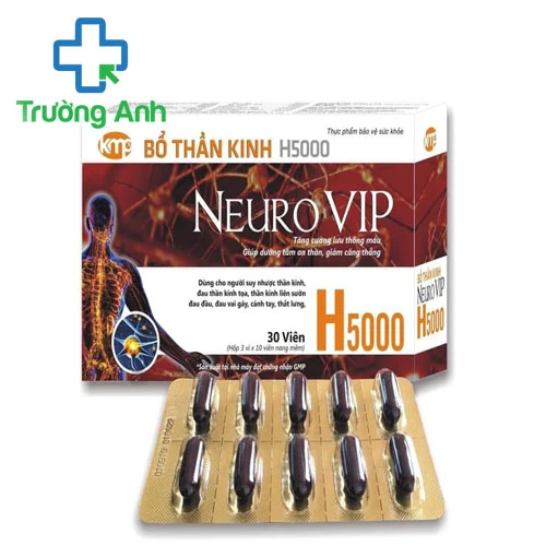 Bổ thần kinh H5000 Neuro Vip - Hỗ trợ điều trị suy nhược thần kinh